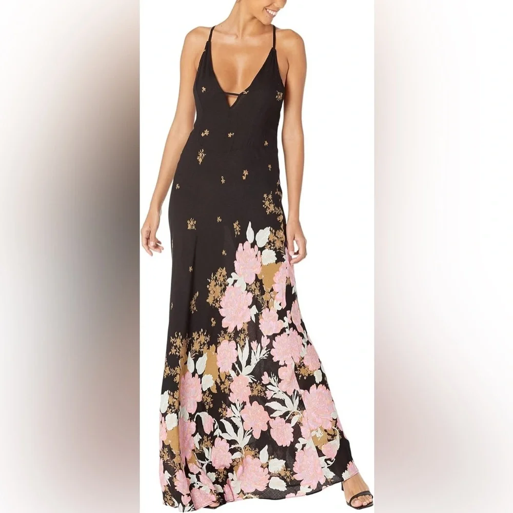 Free people get to you printed maxi dress